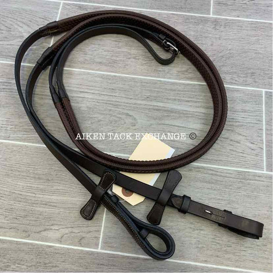 ExionPro Rubber Reins w/ Leaf Style Martingale Stops 56"