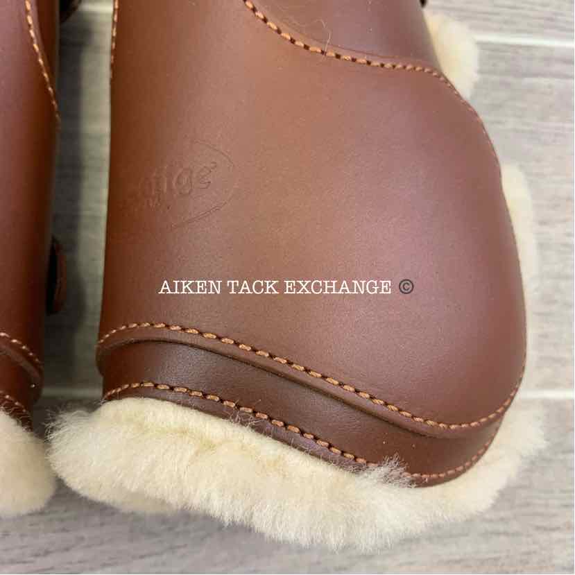 Prestige Sheepskin Lined Leathers Front Boots, Size Small