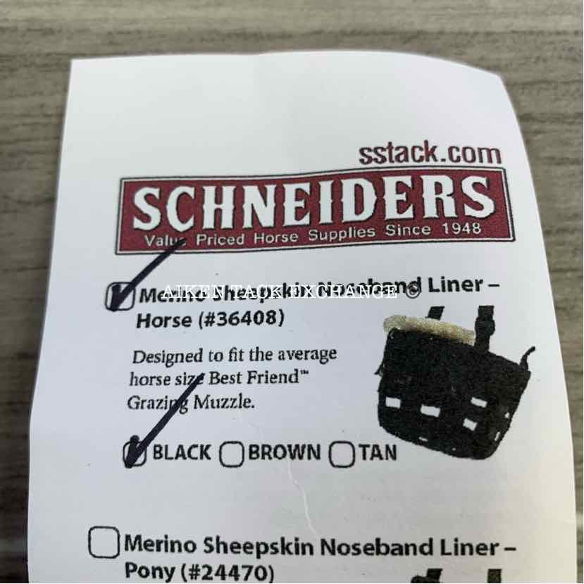 Schneiders Just Merino Sheepskin Noseband Liner for Grazing Muzzle
