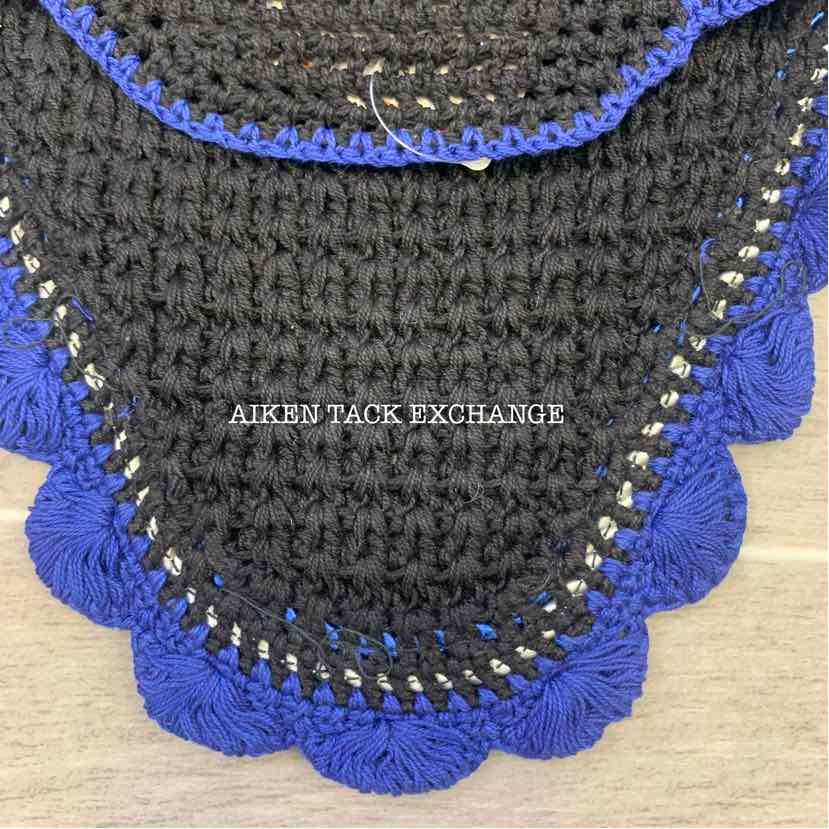 USG by KL Select Fly Veil Ear Bonnet, Black/Blue, Size Full, Brand New