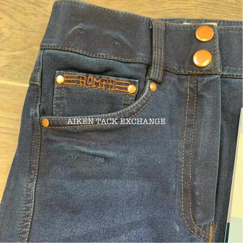 Romfh Bellita Denim Knee Patch Breeches, Size 12