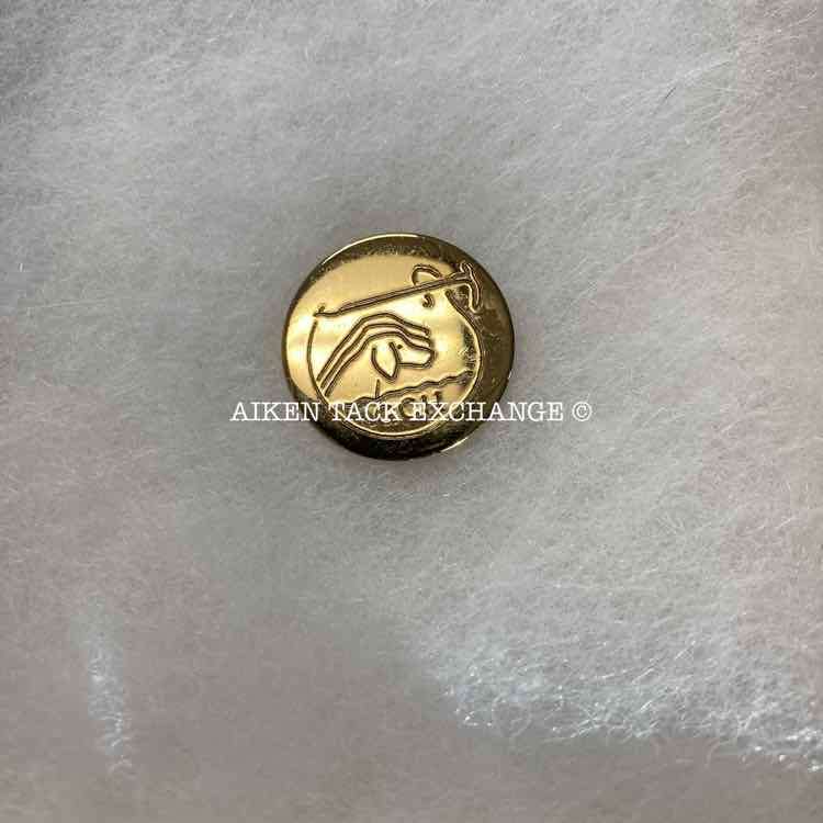 Green Creek Hounds "GCH" Button, Brass, Large:Foxhunting Accessories: Aiken Tack Exchange:The Aiken Tack Exchange