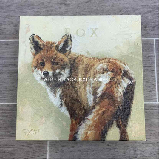 Fox Print on Canvas, 9x9"