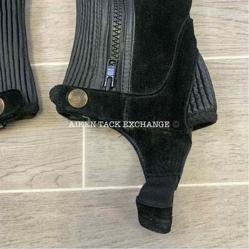 Ovation Pro Suede Ribbed Half Chaps, Size X-Small Short