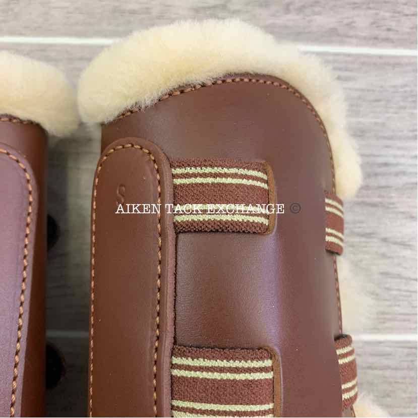 Prestige Sheepskin Lined Leathers Front Boots, Size Small