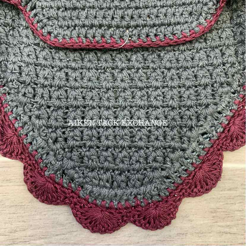 USG by KL Select Fly Veil Ear Bonnet Anthracite/Bordeaux Size Pony/Cob Brand New