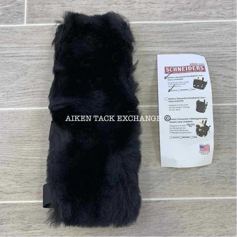 Schneiders Just Merino Sheepskin Noseband Liner for Grazing Muzzle