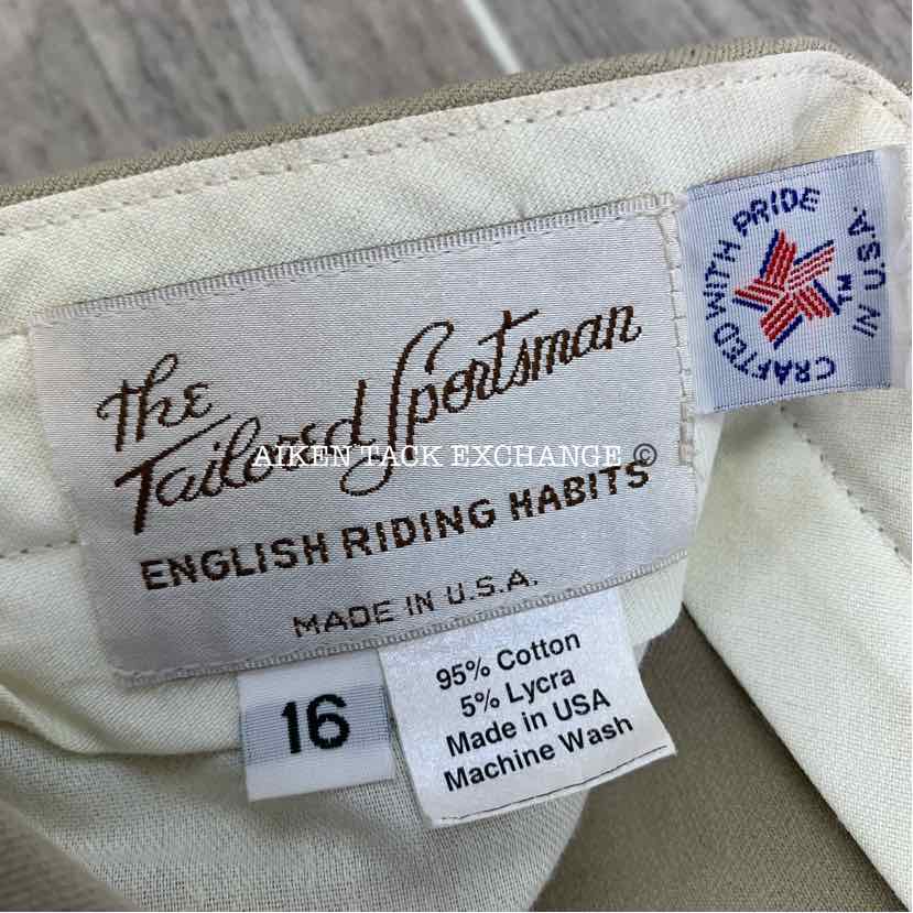 Tailored Sportsman The "T.S." Knee Patch Breeches, Size 16 L