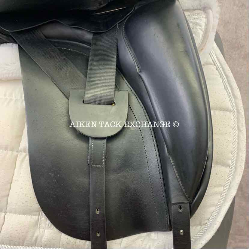 2009 Hulsebos WB4 Dressage Saddle, 17" Seat, Extra Wide Tree, Wool Flocked Panels