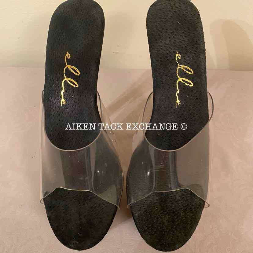 Women's 7, Ellie 601-Vanity Mule with 6" Heel, Clear/Black:Arielle's Wardrobe: Footwear:Ellie:The Aiken Tack Exchange