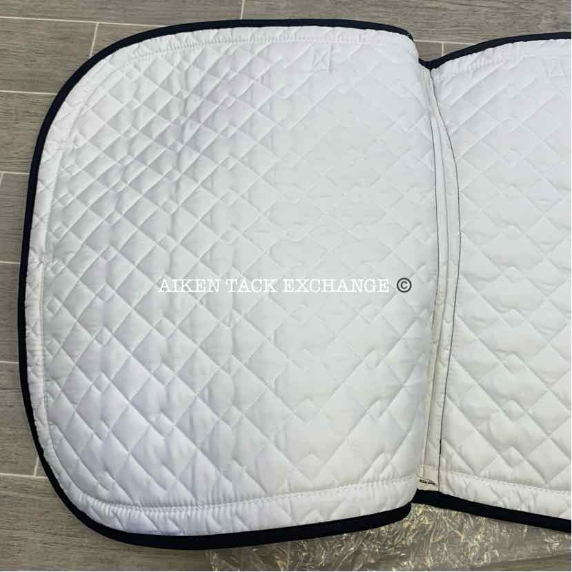 USG by KL Select All Purpose Saddle Pad, White/Navy, Size Full, Brand New