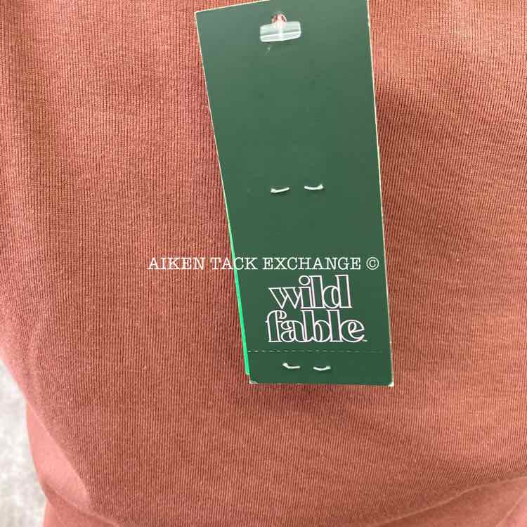 Women's L, Wild Fable Short Sleeve V-Neck Cropped Top T-Shirt, Cinnamon Spice