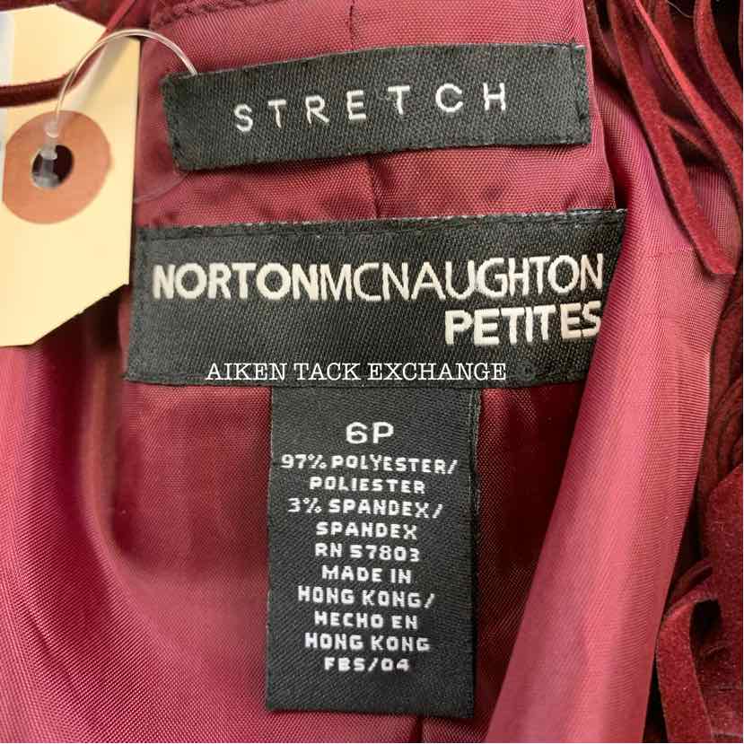 Norton McNaughton Faux Suede Fringe Jacket, Size 6 Petite