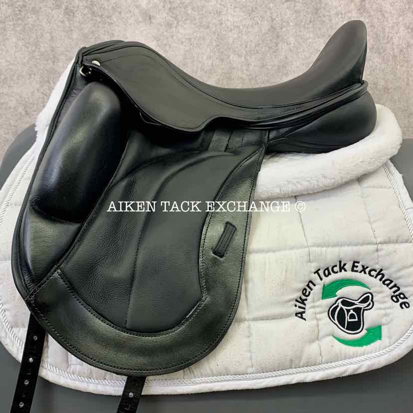 2017 Custom Saddlery Advantage Monoflap Dressage Saddle, 18" Seat, Adjustable Tree, Wool Flocked Hybrid Panels