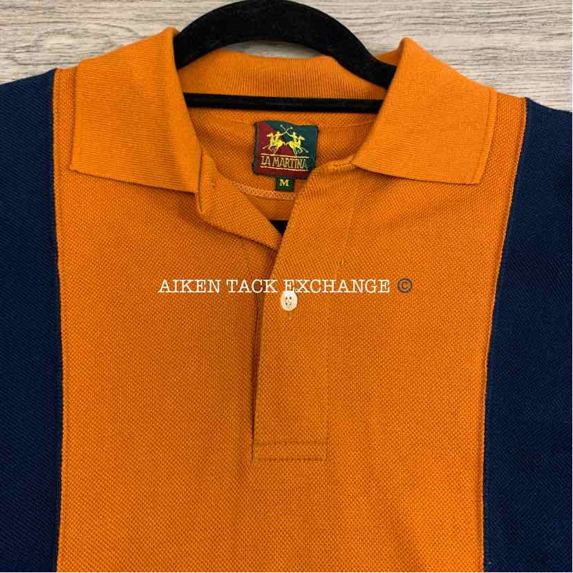 La Martina Polo Gear Short Sleeve Pique Polo Shirt, Size M, Brand New