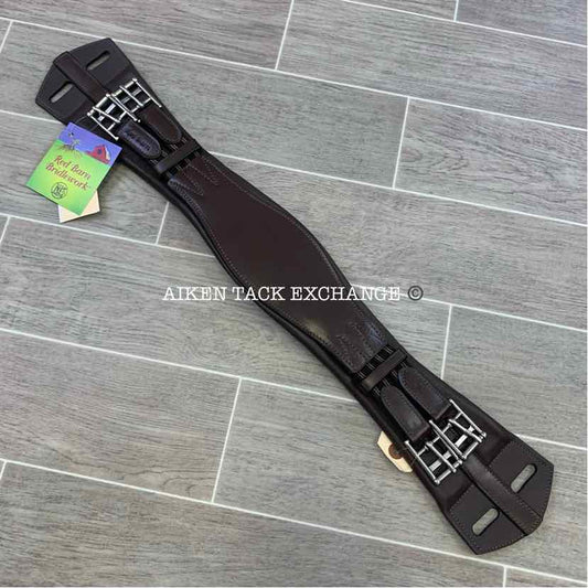 KL Select Red Barn Smart Contour Dressage Girth, Brown, 22"