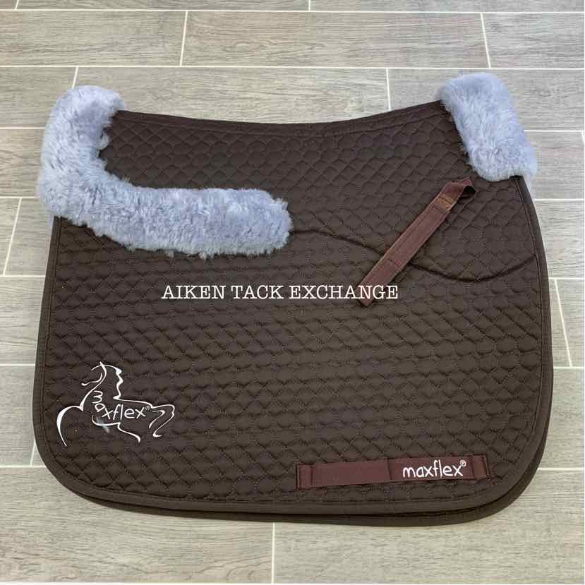 MaxFlex Sheepskin Dressage Saddle Pad with Pocket for Shims (shims not included)