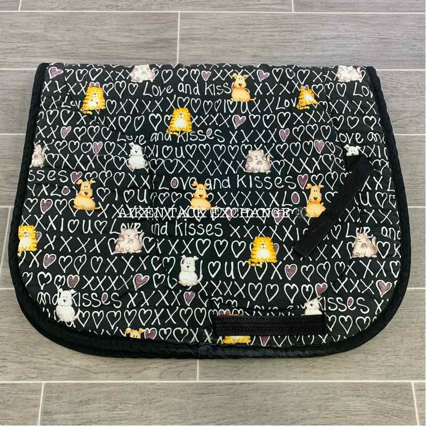 Cats & Dogs Print All Purpose Saddle Pad (has blemishes)