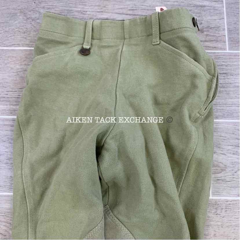 On Course Cotton Naturals Knee Patch Breeches, Size 14