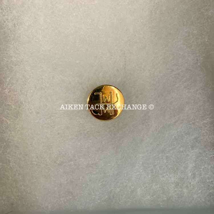 Why Worry Hounds "WWH" Button, Brass, Small:Foxhunting Accessories: Aiken Tack Exchange:The Aiken Tack Exchange