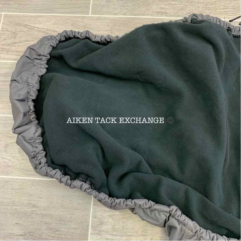 Het Gareel.nl Saddle Cover, Fleece Lined, Grey w/ White Embroidery