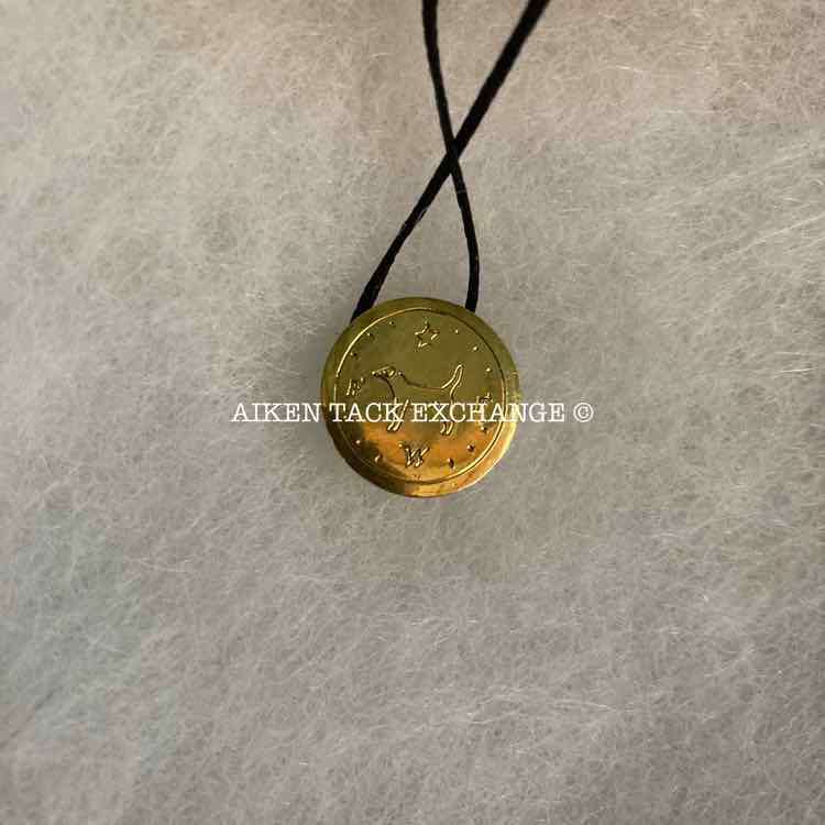 Four Winds Foxhounds (FWF) Button, Brass, Small:Foxhunting Accessories: Aiken Tack Exchange:The Aiken Tack Exchange