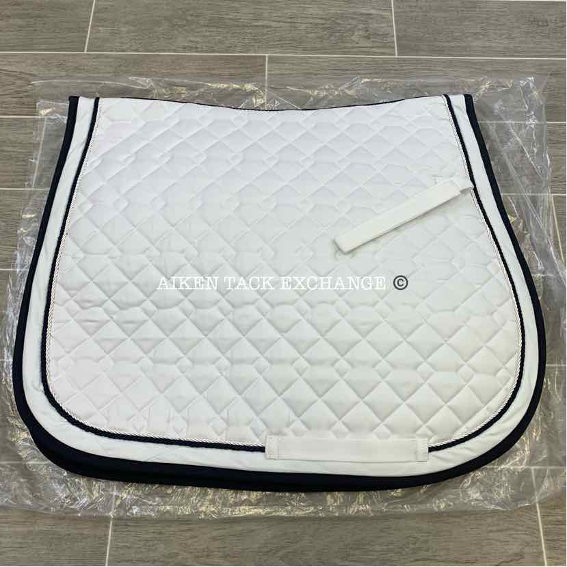 USG by KL Select All Purpose Saddle Pad, White/Navy, Size Full, Brand New