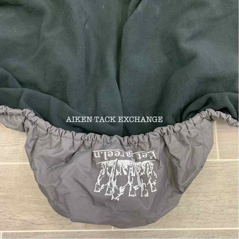 Het Gareel.nl Saddle Cover, Fleece Lined, Grey w/ White Embroidery