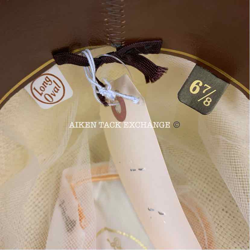 Size 6 7/8 Long Oval Resistol Self Conforming Western Hat, Beige