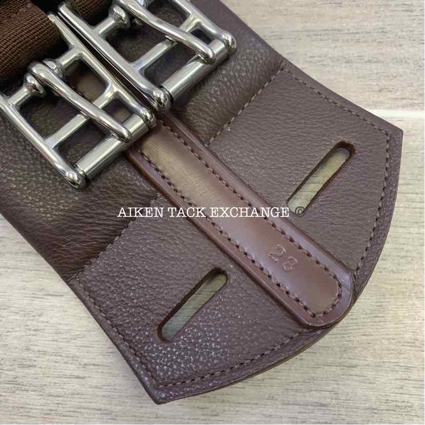 KL Select Red Barn Balance Anatomic Shoulder Relief Dressage Girth, Brown, 28"