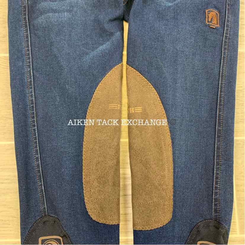 Romfh Bellita Denim Knee Patch Breeches, Size 12