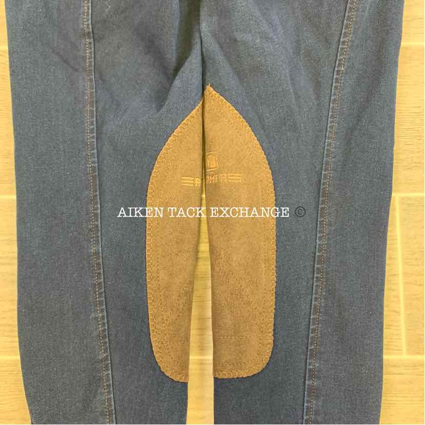 Romfh Bellita Denim Knee Patch Breeches, Size 12