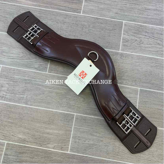 KL Select Red Barn Balance Anatomic Shoulder Relief Dressage Girth, Brown, 20"
