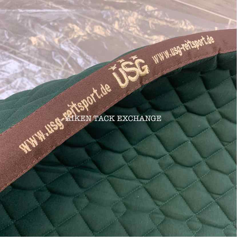 USG by KL Select Pony All Purpose Saddle Pad, Dark Green/Ecru/Brown, Brand New