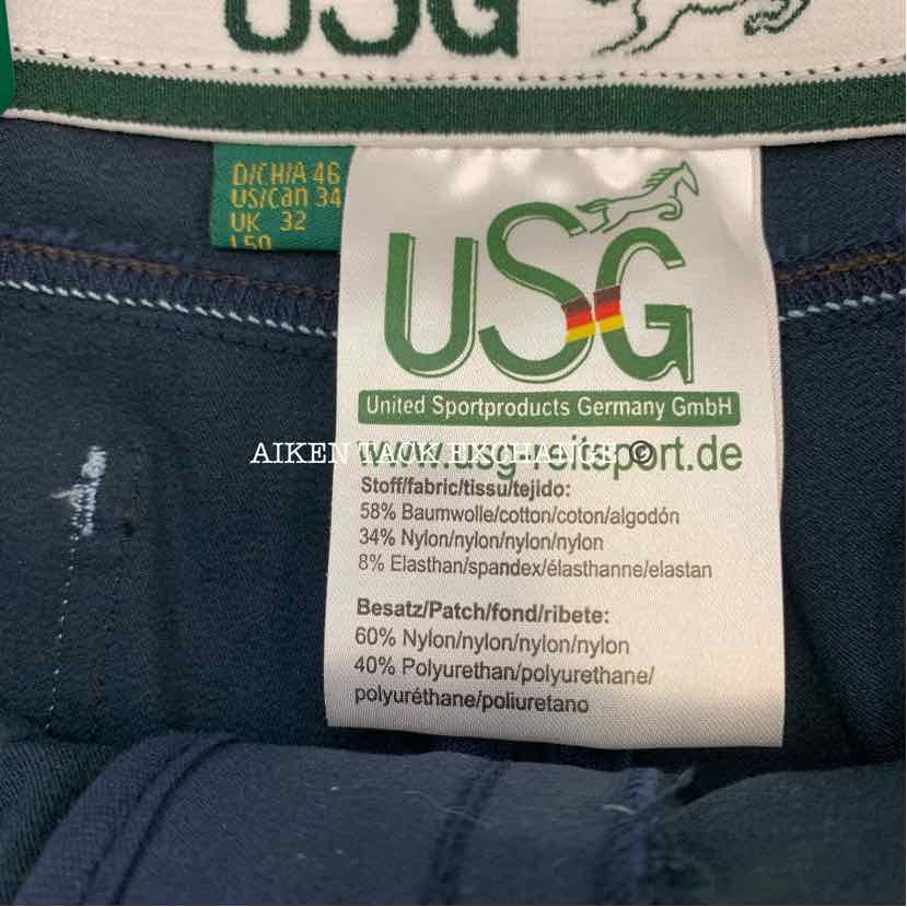 KL Select USG Luana Full Seat Breeches, Size 34