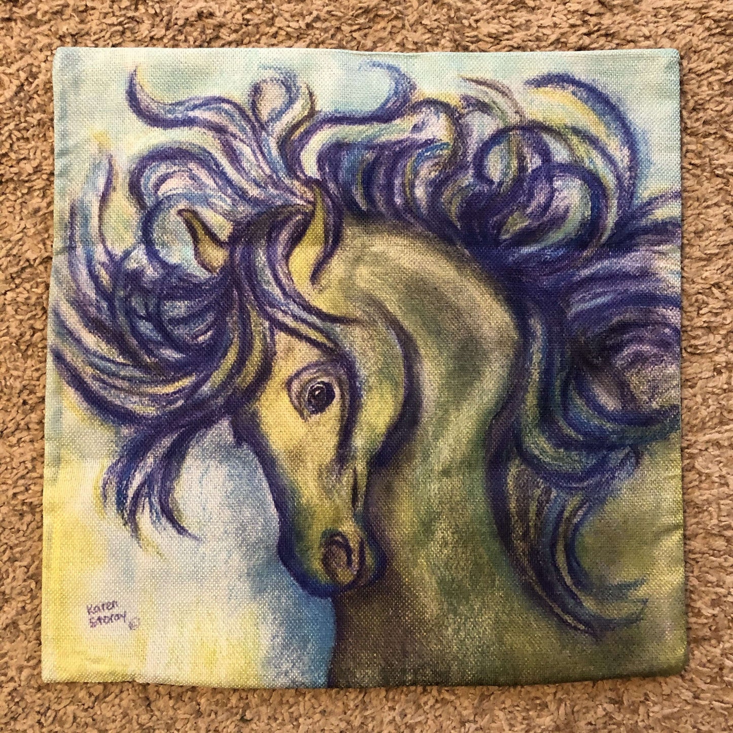 Horse Art Decorative Throw Pillow Case Cushion Cover:: Aiken Tack Exchange:The Aiken Tack Exchange