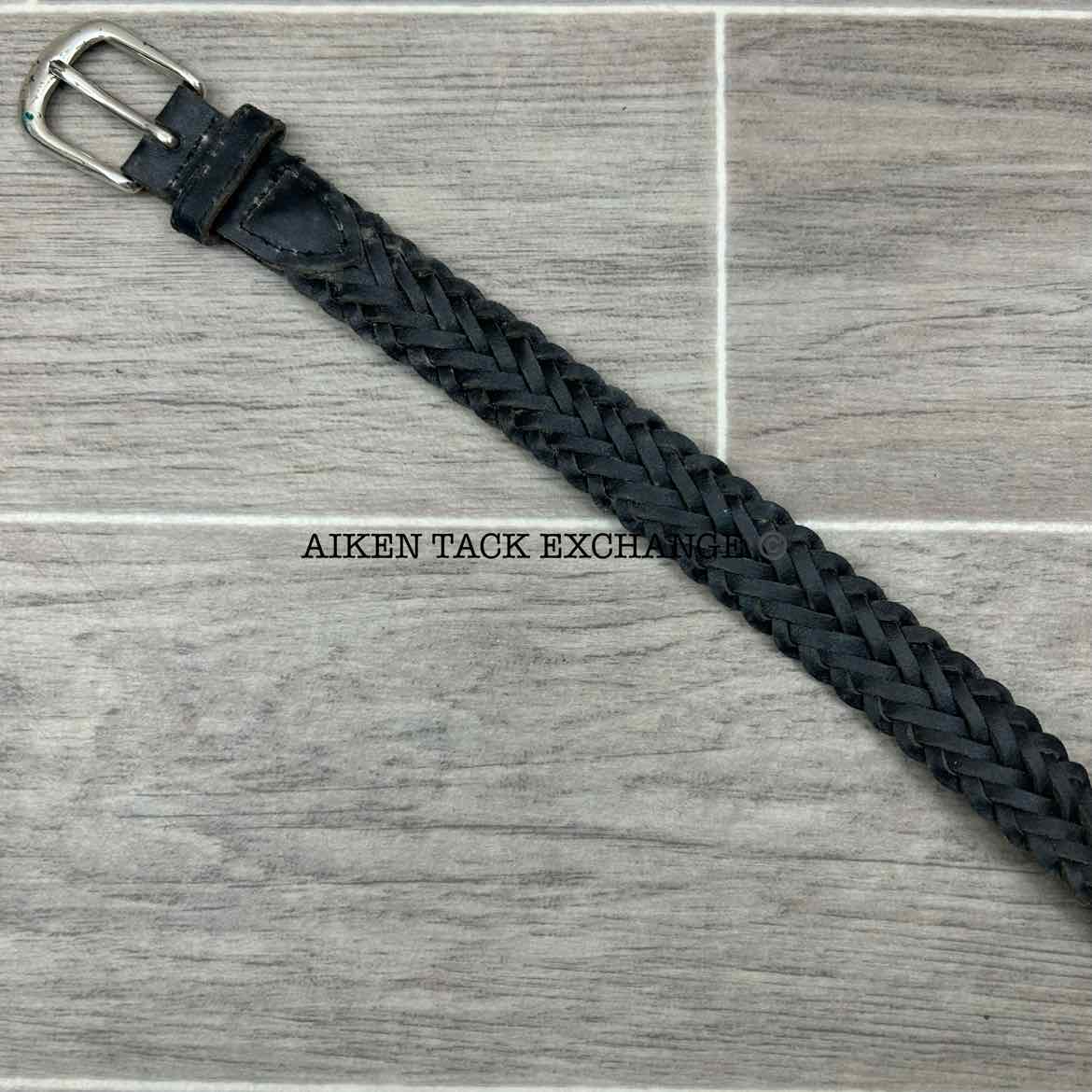 Braided Leather Belt, Size Medium