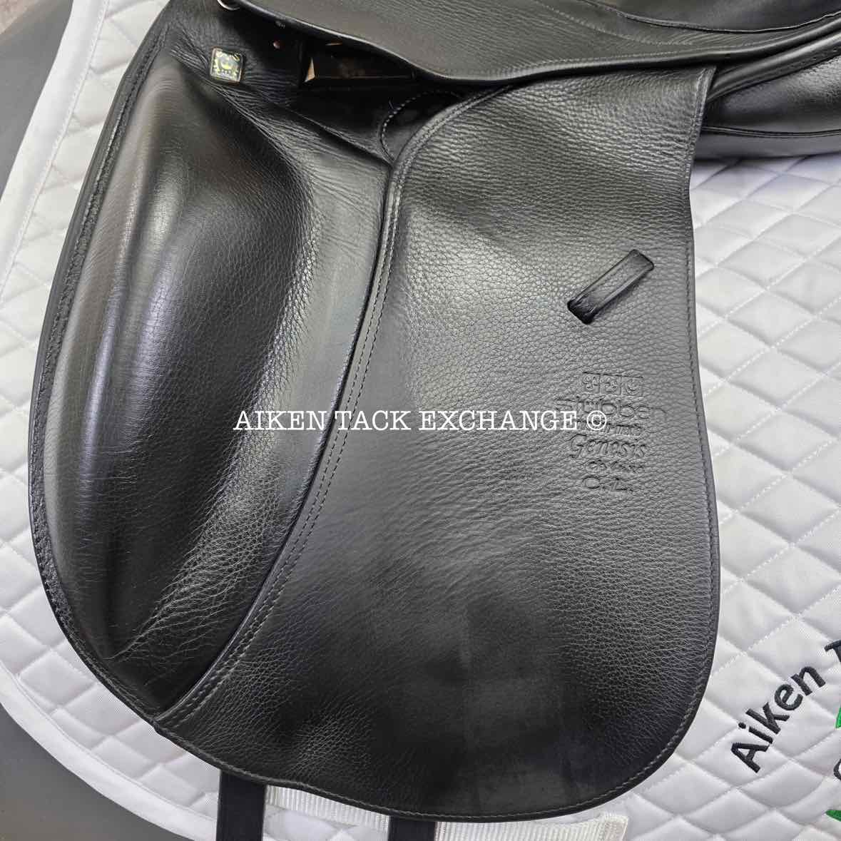 2012 Stubben Genesis CL Deluxe Dressage Saddle, 17.5" Seat w/ Biomex, 28cm Tree - Medium, Wool Flocked Panels