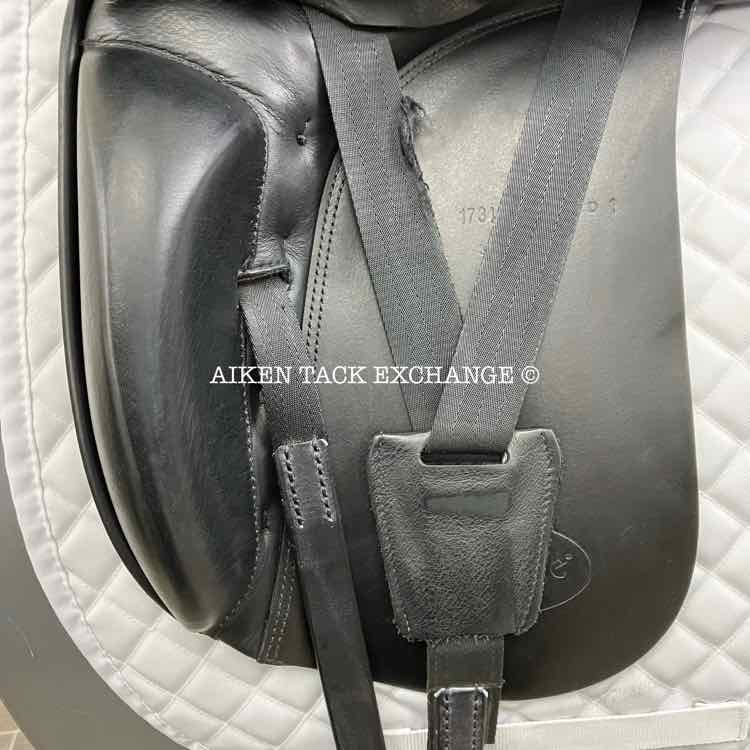 **SOLD** 2008 Prestige Optimax Dressage Saddle, 17" Seat, 34 Tree - Medium Wide, Wool Flocked Panels