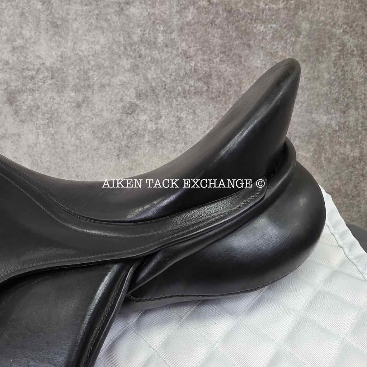 1986 Kieffer Udo Lange Dressage Saddle, 17" Seat, Narrow Tree, Wool Flocked Panels