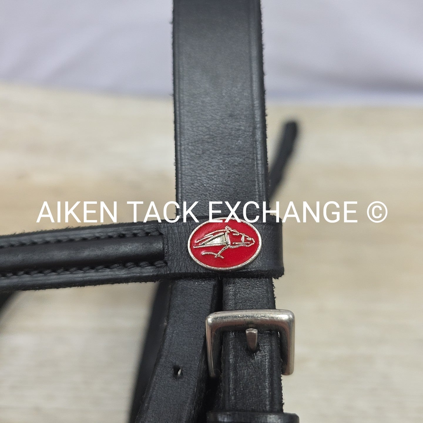 Courbette Plain Bridle Bridle, No Reins, Black, Size Full