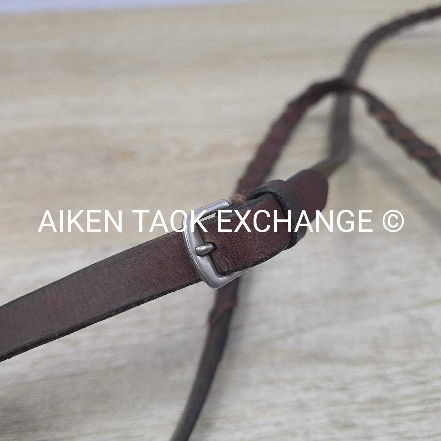 Plain Raised Bridle with Matching Laced Reins, Brown, Size Cob