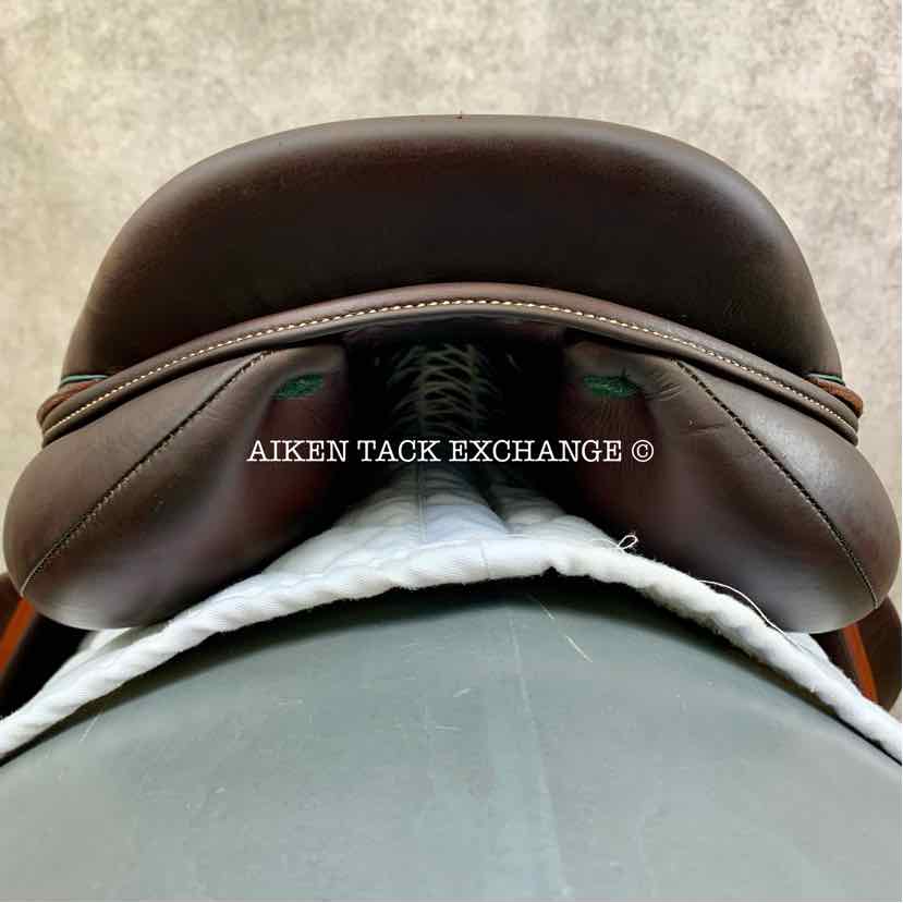 **SOLD** 2017 Devoucoux Chiberta O Monoflap Jump Saddle, 17.5" Seat, 3AA Flap, Medium Wide Tree, D3D Panels, Full Buffalo Leather