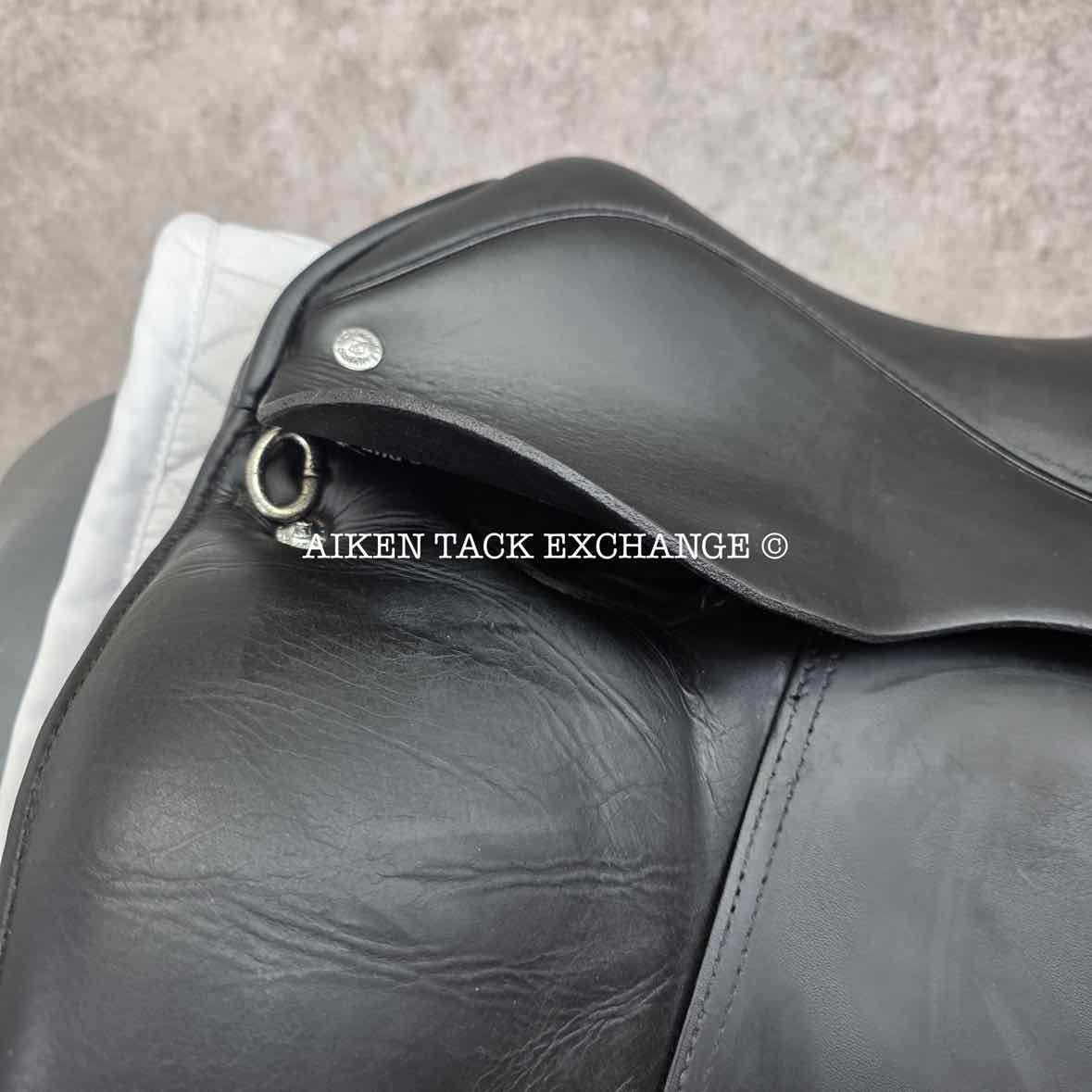 2015 Custom Saddlery Signature Steffen's Advantage Monoflap Dressage Saddle, 18" Seat, Adjustable Tree, Wool Flocked Panels
