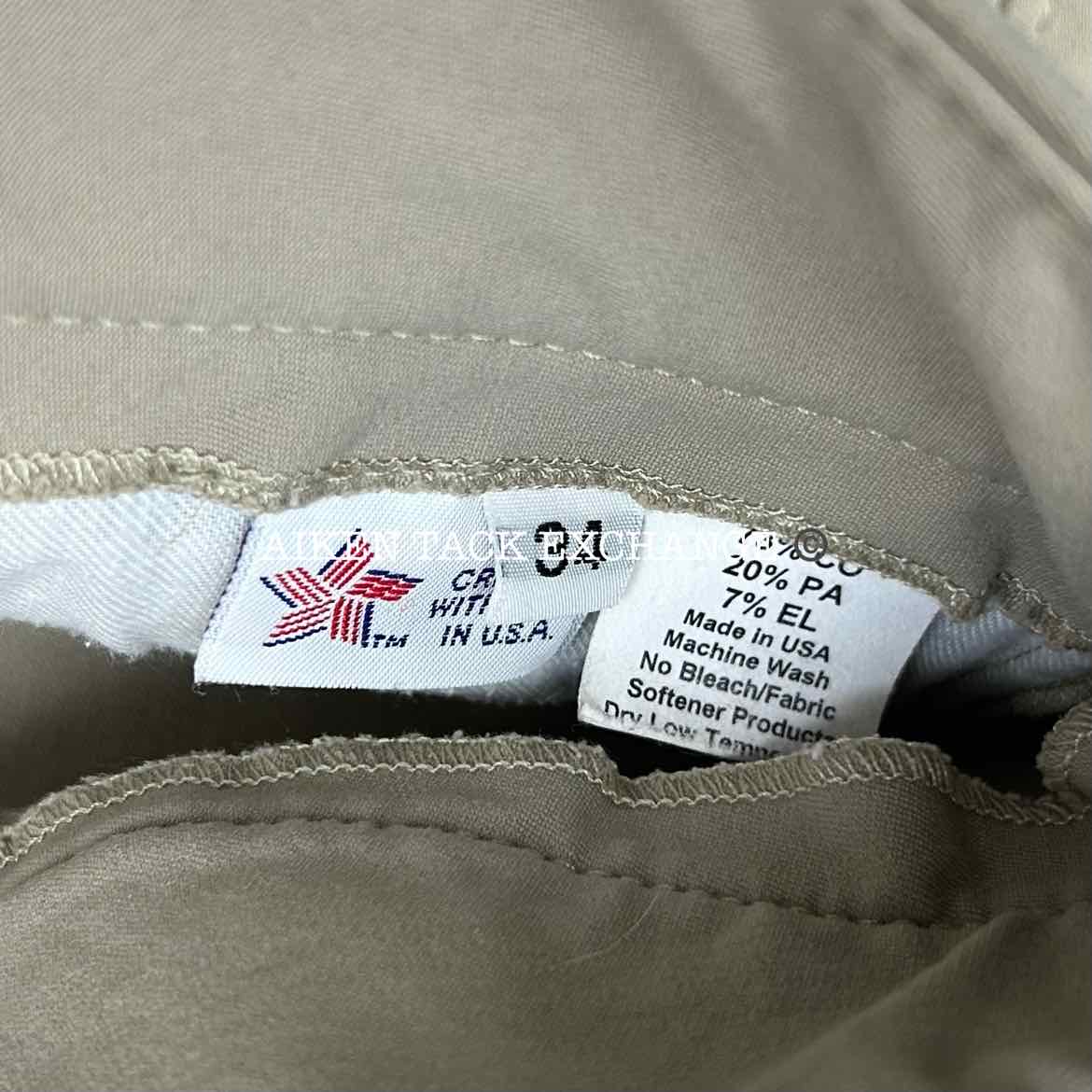 Tailored Sportsman Trophy Hunter Knee Patch Breeches, Size 34