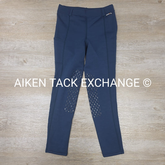 Kerrits Power Stretch Silicone Grip Knee Patch Winter Fleece Tights, Youth XL