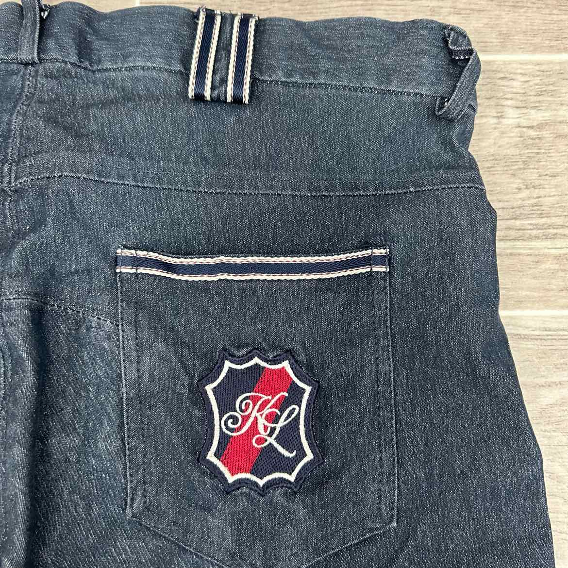 Kingsland Knee Patch Denim Breeches, Size Medium