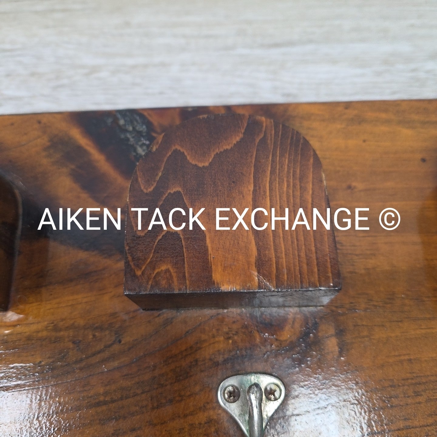 Hanging Wood Bridle Rack, Holds 3