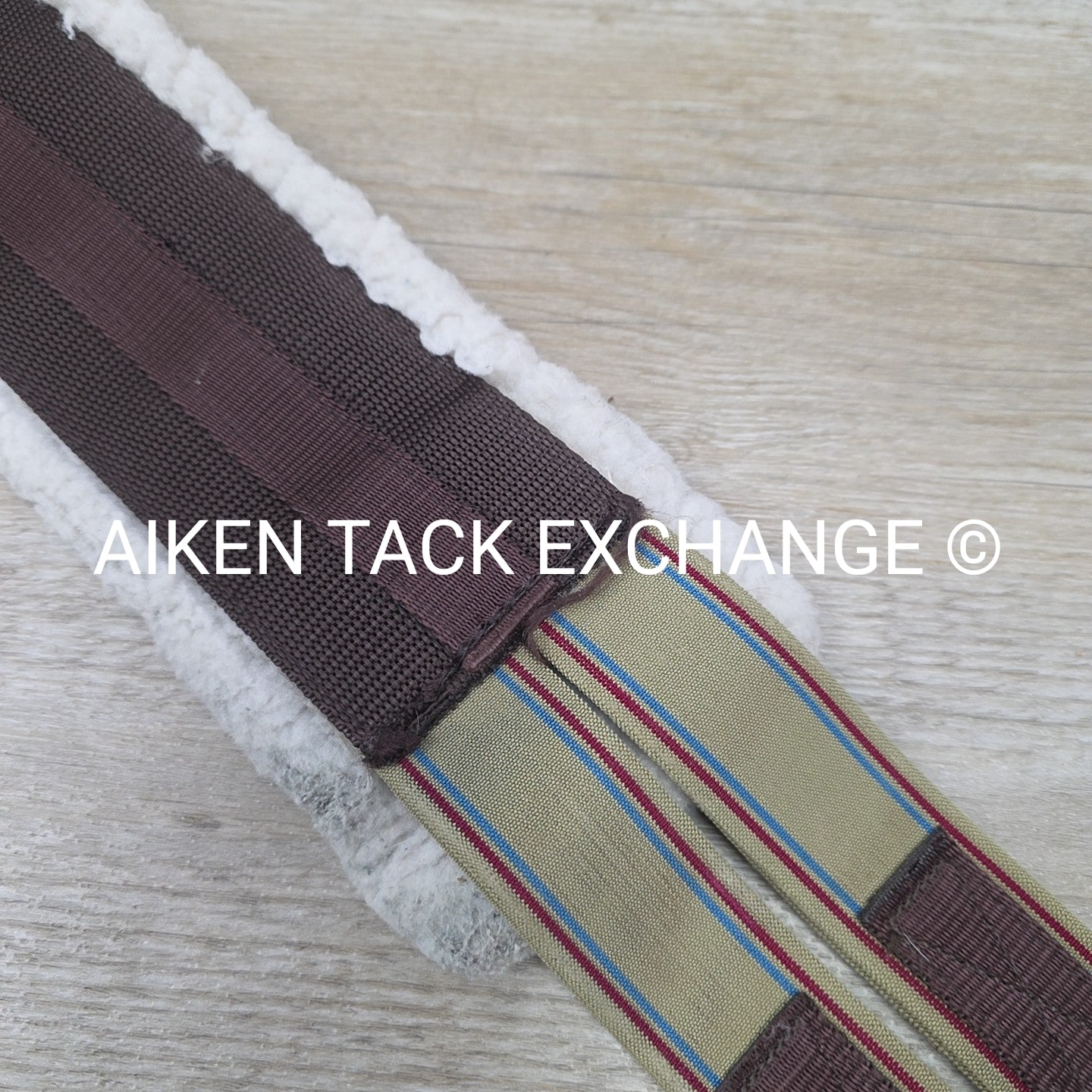 HFP Fleece Girth with Double End Elastic, Brown, 58"