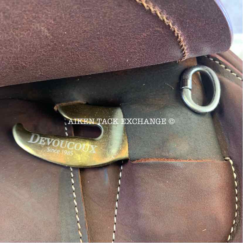 2023 Devoucoux Chiberta K Monoflap Jump Saddle, 16.5" Seat, 0KA Flap, Medium Tree, D3D Panels, Full Buffalo Leather